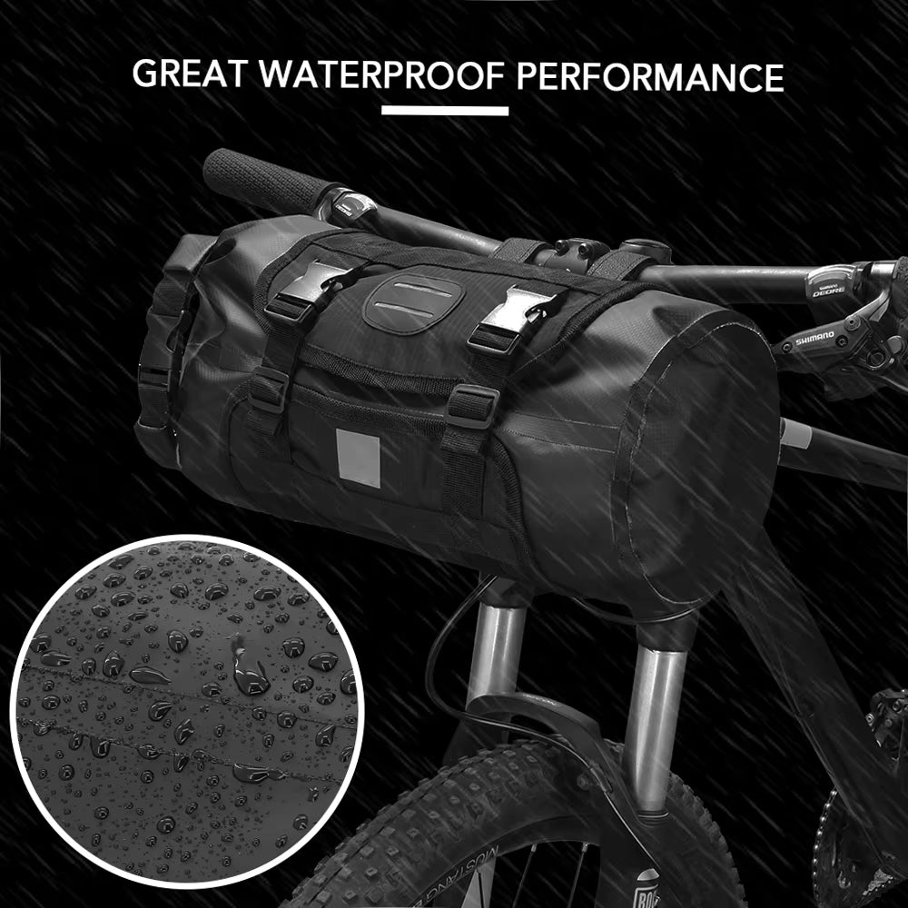 Large Capacity Waterproof Bike Handlebar Bag Front Bicycle Dry Pack Cycle Front Storage Bag for Road Bike MTB Mountain Bike