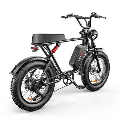 Powerful C91 48V 17.5Ah 1000W Electric Bicycle - 50-70KM Range, 150KG Load Capacity, 20" x 4" Tires