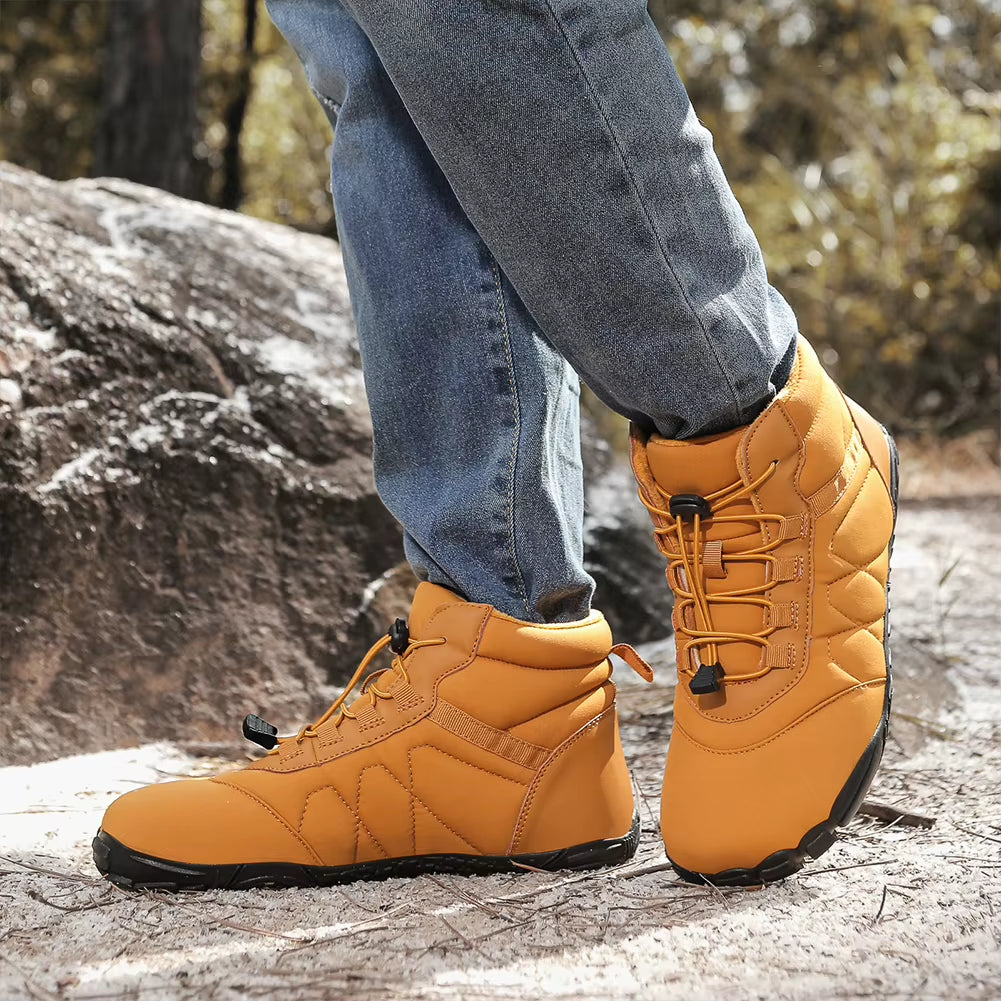 Barefoot Shoes Non-Slip Minimalist Barefoot Trainers Waterproof Warm Lined Booties for Hiking