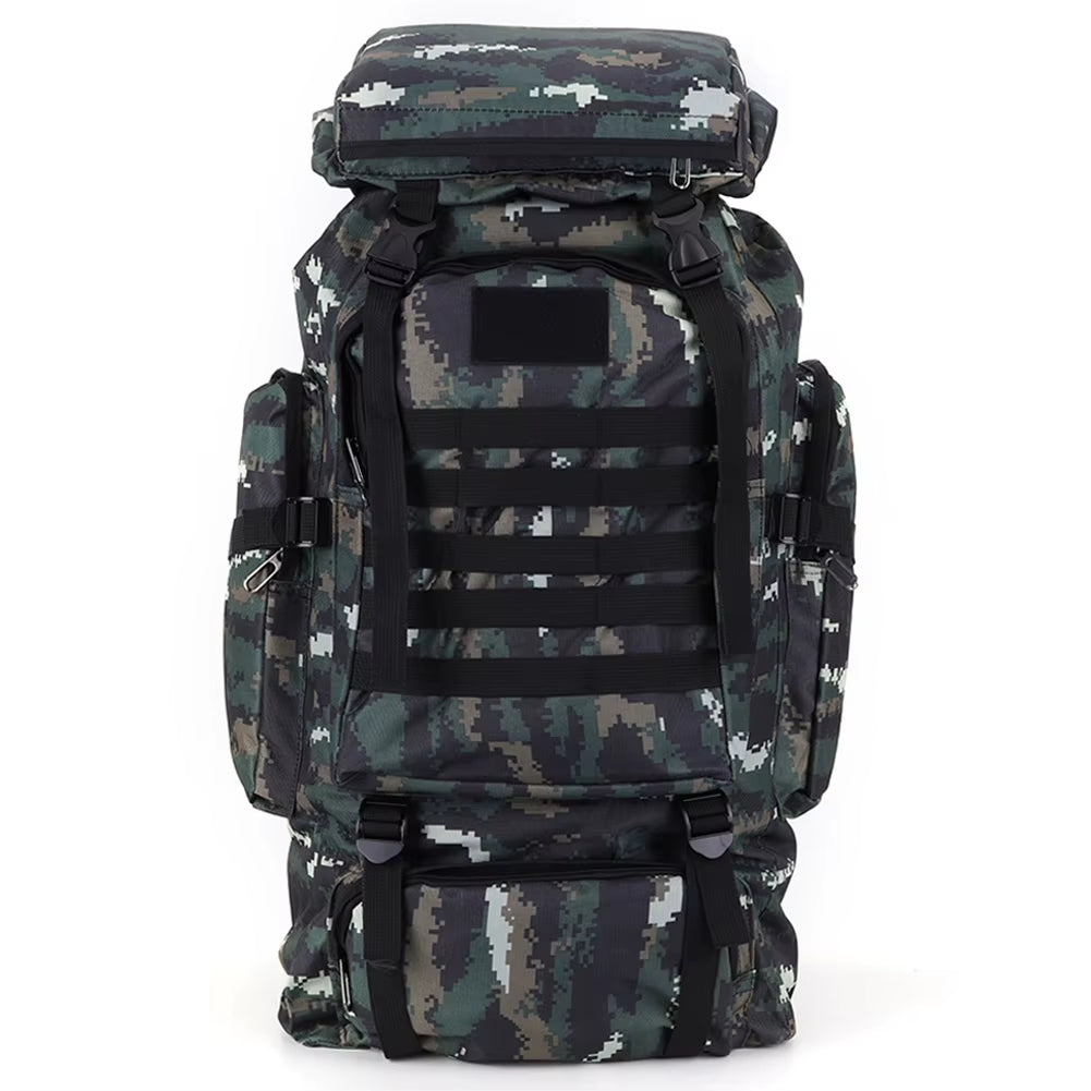 80L Mountaineering Backpack 600D Oxford Cloth Climbing Backpack Wear-Resistant Mountain Climbing Rucksack for Outdoor Sports