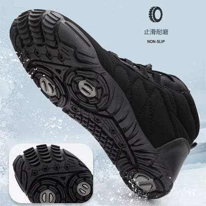 Barefoot Shoes Non-Slip Minimalist Barefoot Trainers Waterproof Warm Lined Booties for Hiking
