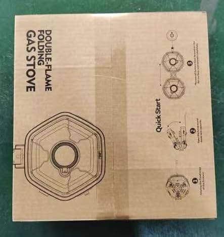 2 Burner Camping Stove Gas Portable, Foldable Camping Gas Stove with 17000 BTU Adjustable Burners & Piezo Ignition, Gas Stove Camping for Camping, BBQ, Emergency Cooking Stove