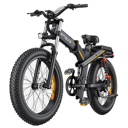 X24 19.2Ah+10Ah Dual Batteries 1000W Folding Electric Bike 24*4.0 Inch Fat Tire 100-150Km Mileage Range E Bike for Mountain Snowfield Road Triple Suspension System Dual Oil Disc Brake for All-Terrain Roads Mountain E-Bike