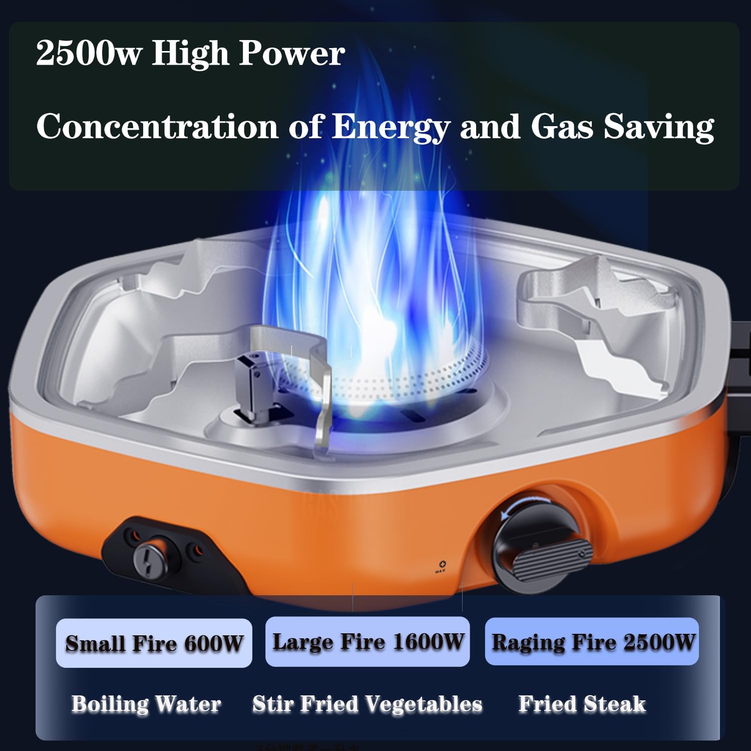 2 Burner Camping Stove Gas Portable, Foldable Camping Gas Stove with 17000 BTU Adjustable Burners & Piezo Ignition, Gas Stove Camping for Camping, BBQ, Emergency Cooking Stove