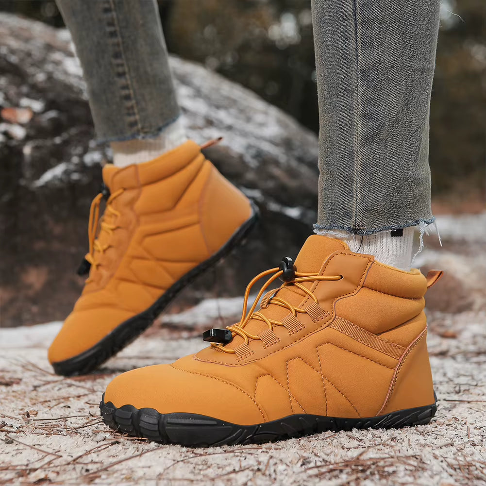 Barefoot Shoes Non-Slip Minimalist Barefoot Trainers Waterproof Warm Lined Booties for Hiking