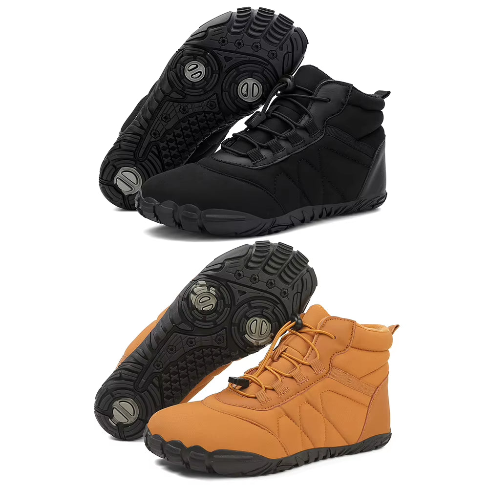 Barefoot Shoes Non-Slip Minimalist Barefoot Trainers Waterproof Warm Lined Booties for Hiking