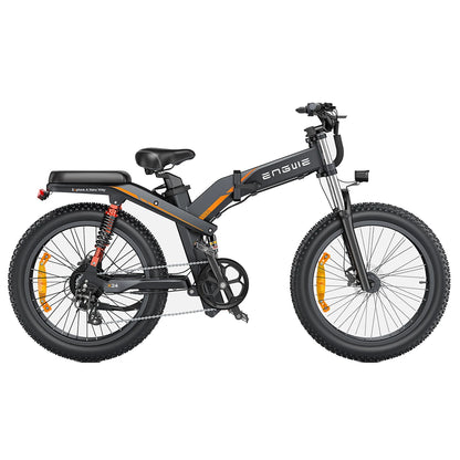 X24 19.2Ah+10Ah Dual Batteries 1000W Folding Electric Bike 24*4.0 Inch Fat Tire 100-150Km Mileage Range E Bike for Mountain Snowfield Road Triple Suspension System Dual Oil Disc Brake for All-Terrain Roads Mountain E-Bike
