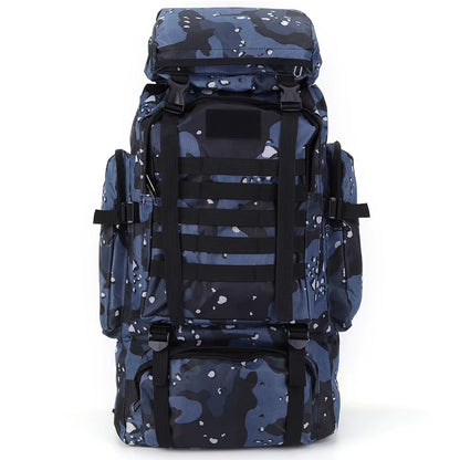 80L Mountaineering Backpack 600D Oxford Cloth Climbing Backpack Wear-Resistant Mountain Climbing Rucksack for Outdoor Sports