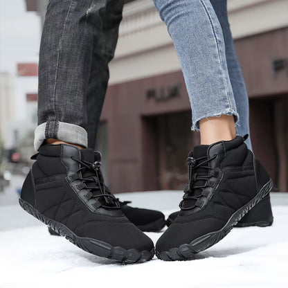 Barefoot Shoes Non-Slip Minimalist Barefoot Trainers Waterproof Warm Lined Booties for Hiking