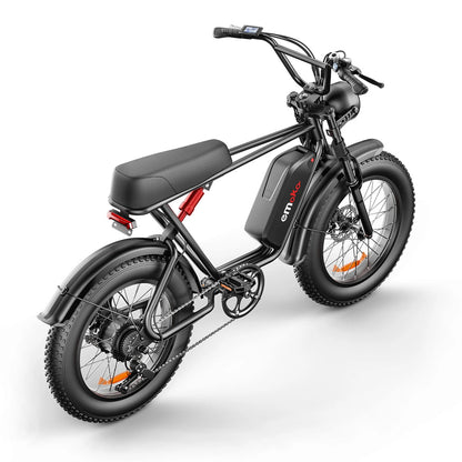 Powerful C91 48V 17.5Ah 1000W Electric Bicycle - 50-70KM Range, 150KG Load Capacity, 20" x 4" Tires