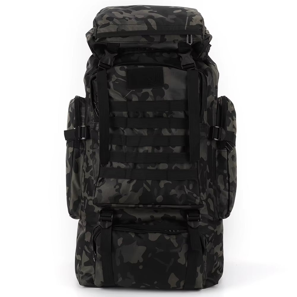 80L Mountaineering Backpack 600D Oxford Cloth Climbing Backpack Wear-Resistant Mountain Climbing Rucksack for Outdoor Sports